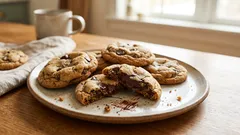 Mjuka kex med mörk choklad - en klassisk hembakad godbit